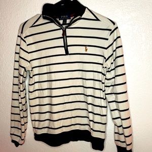 Black and white Ralph Lauren polo shirt